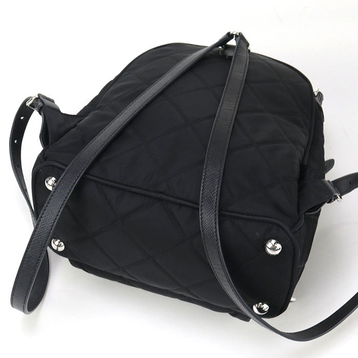 PRADA backpack Backpack Nylon/leather black Women