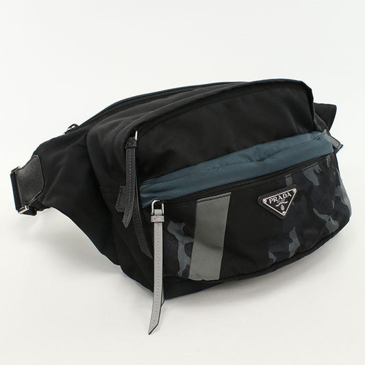 PRADA Belt bag body Nylon black mens