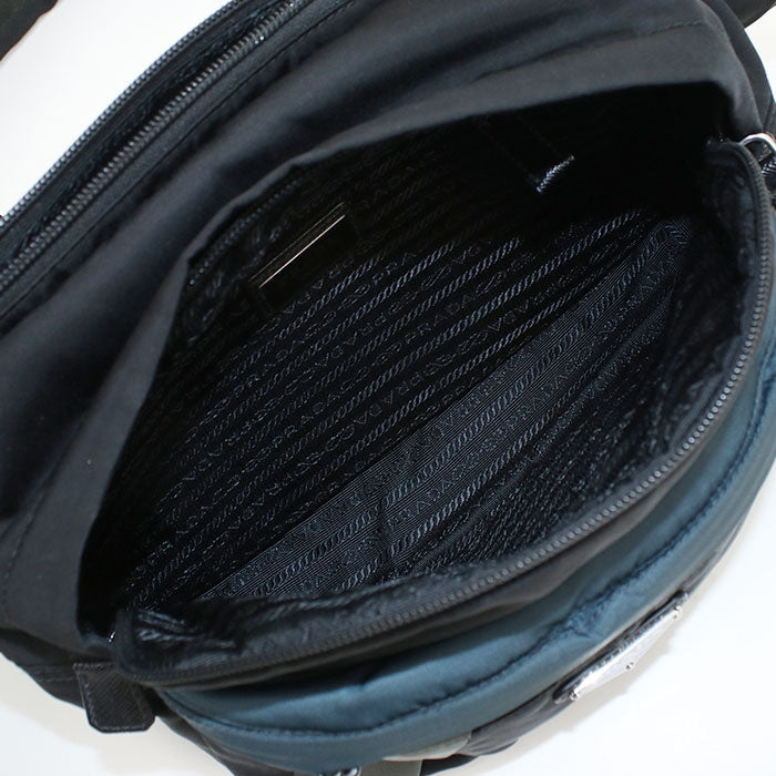 PRADA Belt bag body Nylon black mens