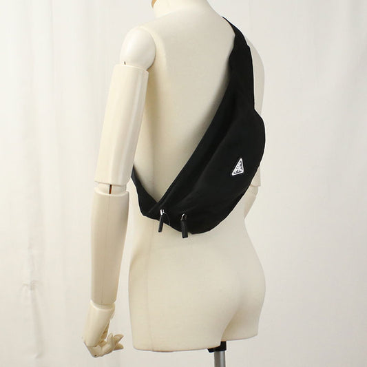 PRADA Belt bag body Nylon black mens