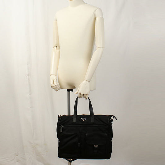 PRADA Tote Bag Nylon black mens