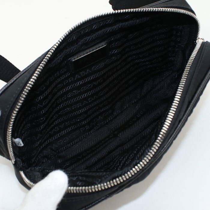 PRADA Belt bag body Nylon black mens