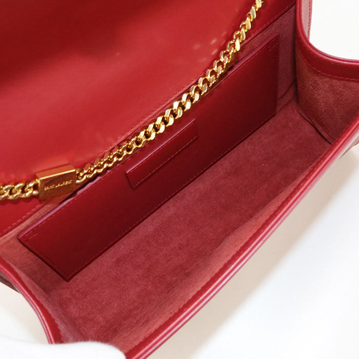 SAINT LAURENT Tassel Medium Kate Shoulder Bag leather Red Women