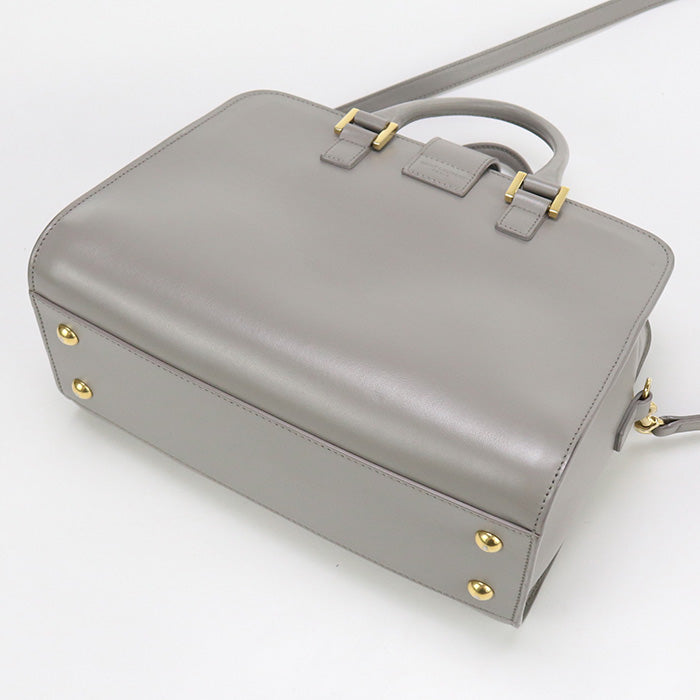 SAINT LAURENT Baby mosquito bus Handbag leather gray Women