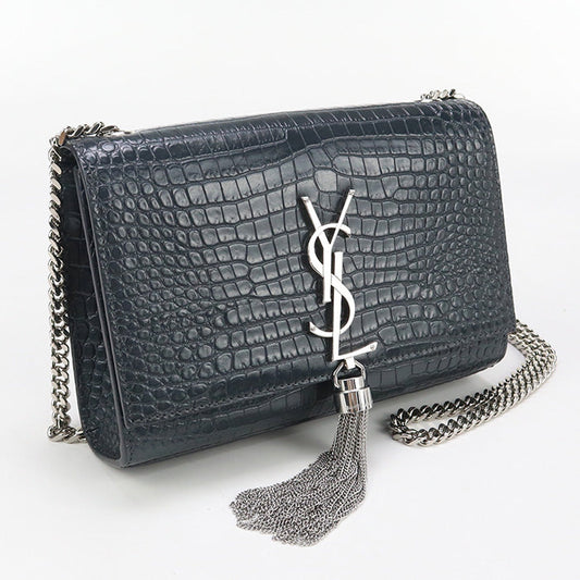 SAINT LAURENT ChainShoulder Bag Kate leather gray Women