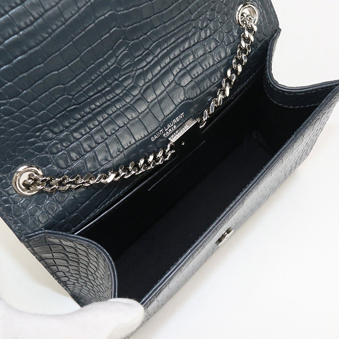 SAINT LAURENT ChainShoulder Bag Kate leather gray Women