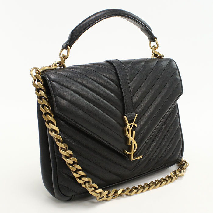 SAINT LAURENT 428056 bag college Handbag/Quilted leather black Women