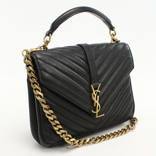 SAINT LAURENT 428056 bag college Handbag/Quilted leather black Women