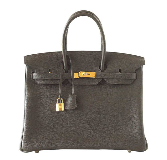 HermesBirkin 35 Vert Bronze Bag