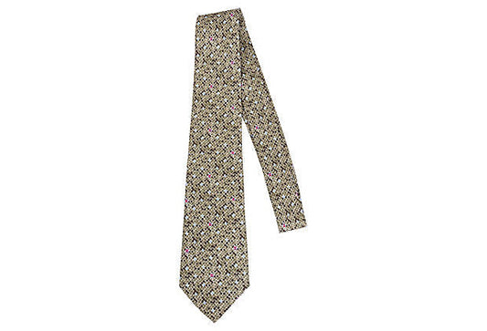 Chanel Green Blue Logo Tie