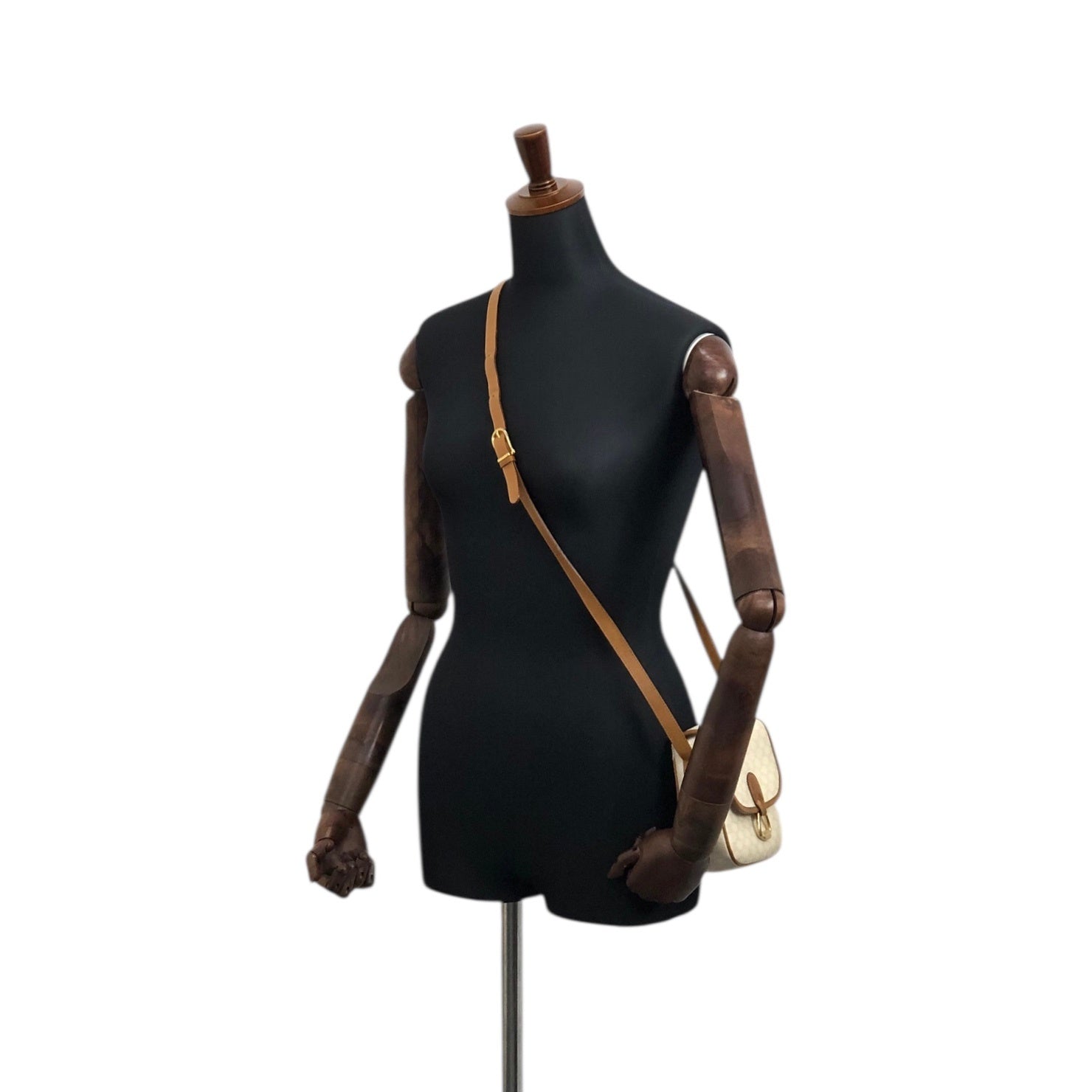 CELINE Macadam Horse Bit Shoulder bag White ctjind