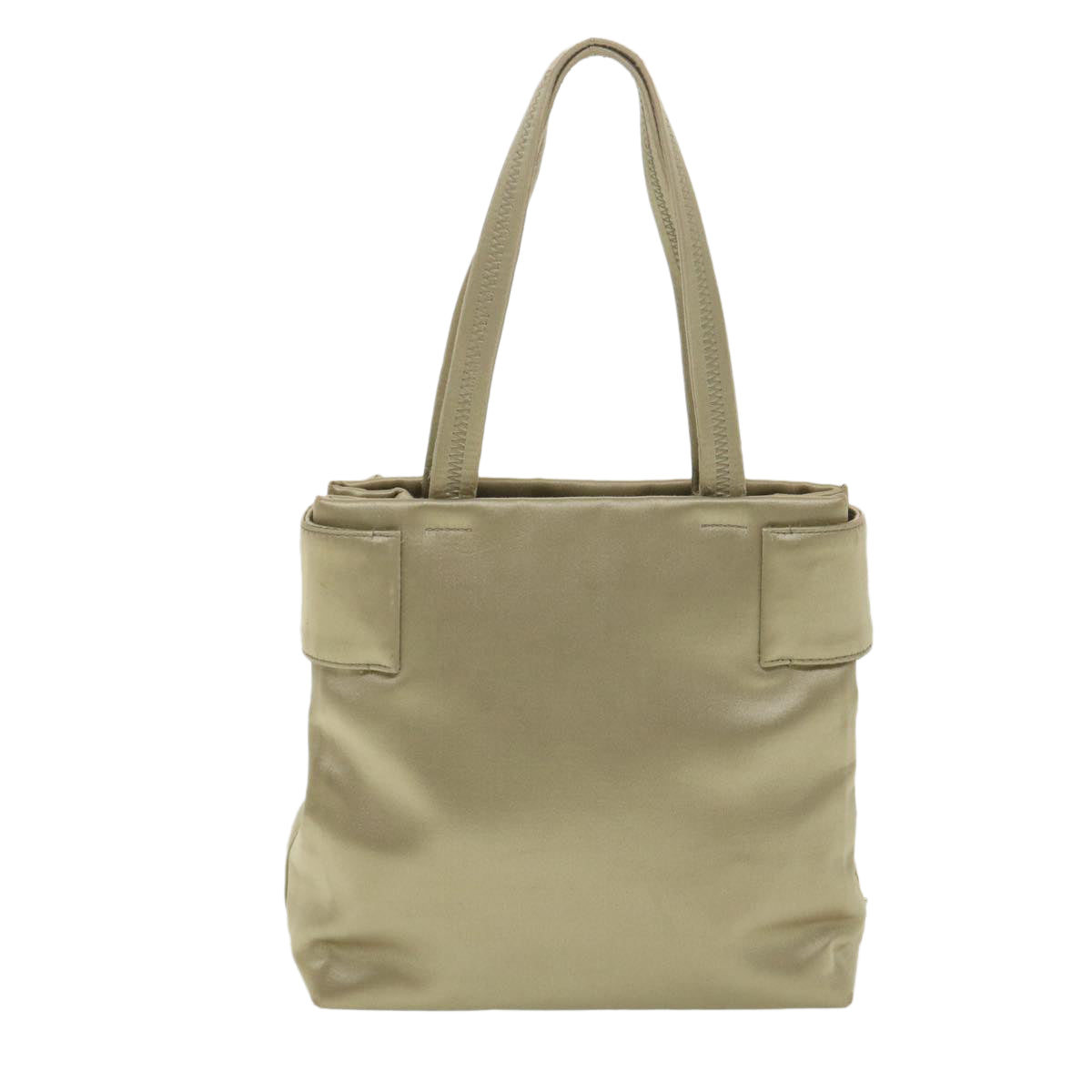 Prada Hand Bag Satin Beige
