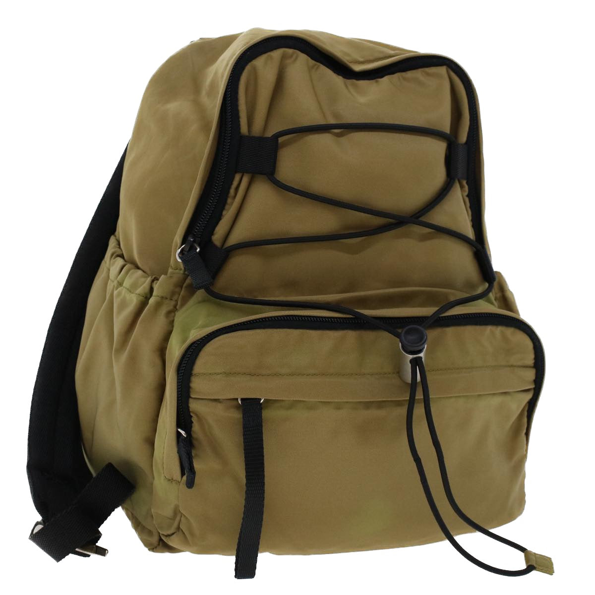PRADA Backpack Nylon Khaki Auth