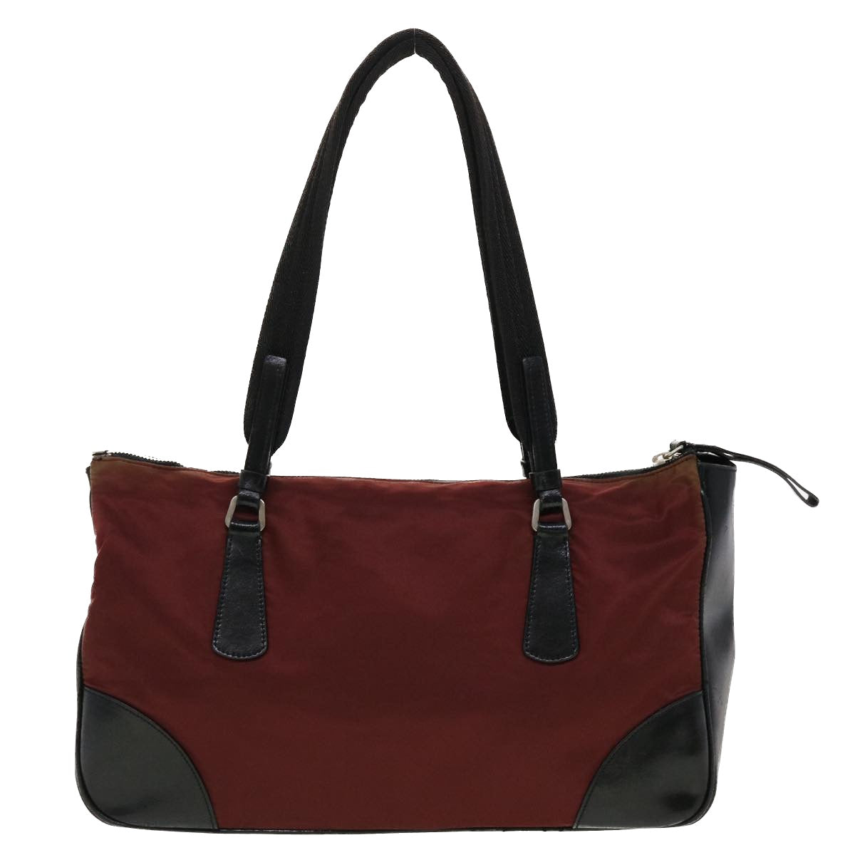 Prada Shoulder Bag Nylon Leather Red