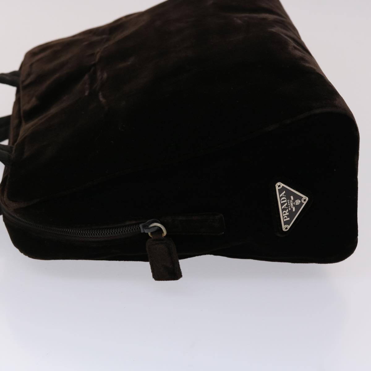 Prada Tote Bag Velor Brown