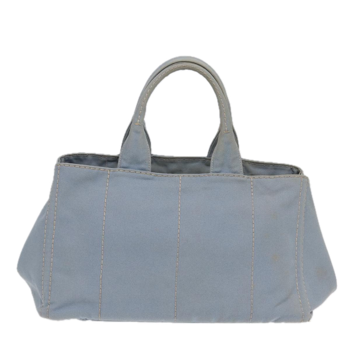 PRADA Canapa GM Hand Bag Canvas Light Blue Auth