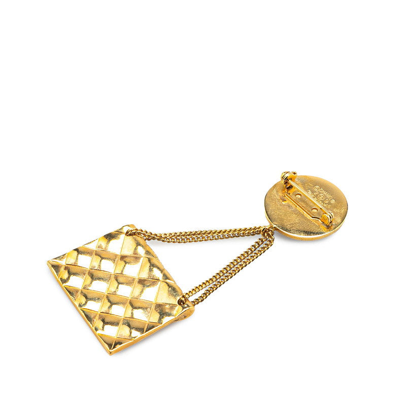 Chanel Gold Plated Coco Mark 31 RUE CAMBON Matelasse Brooch Classic Flap Tote