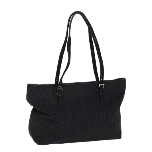 Luxury CELINE C Macadam Canvas Tote Bag Black 11974