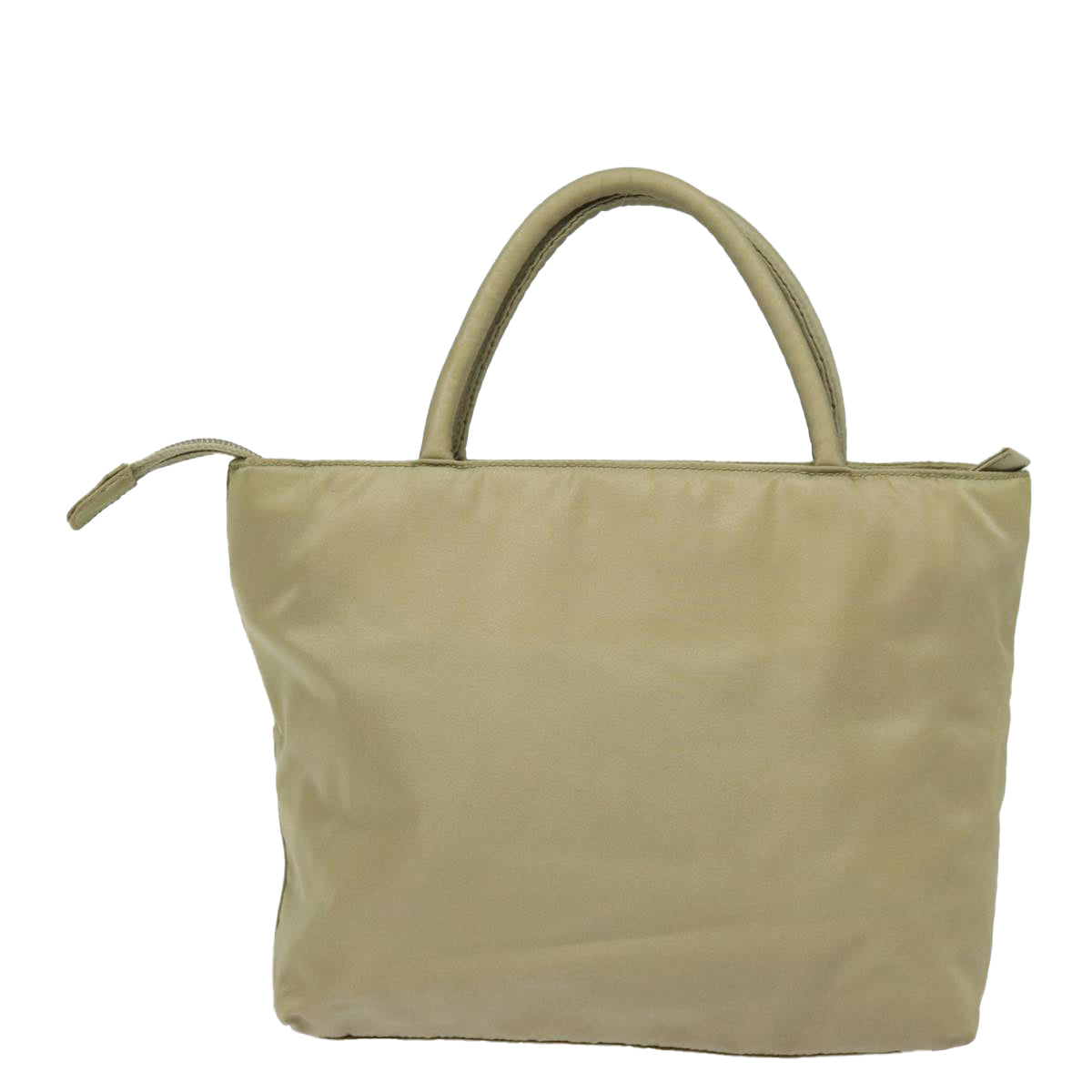 PRADA Hand Bag Nylon Beige Auth
