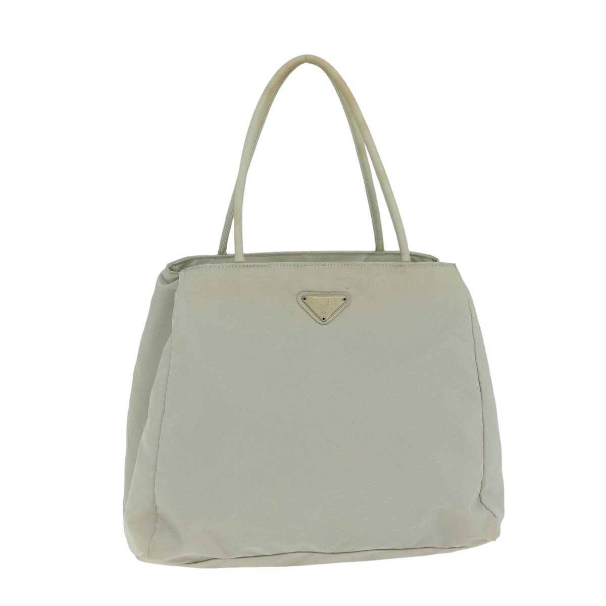 PRADA Hand Bag Nylon Gray Auth