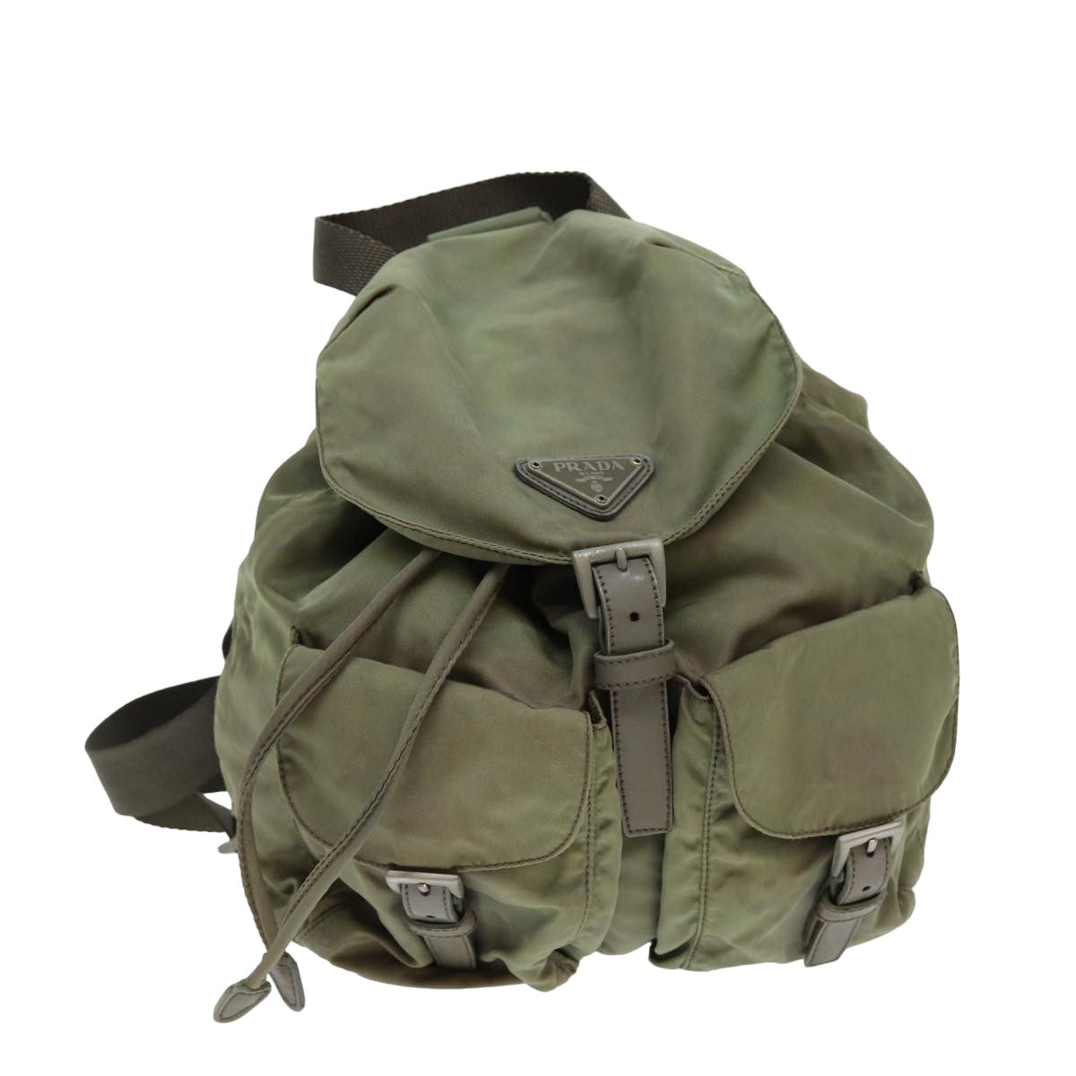 PRADA Backpack Nylon Khaki Auth