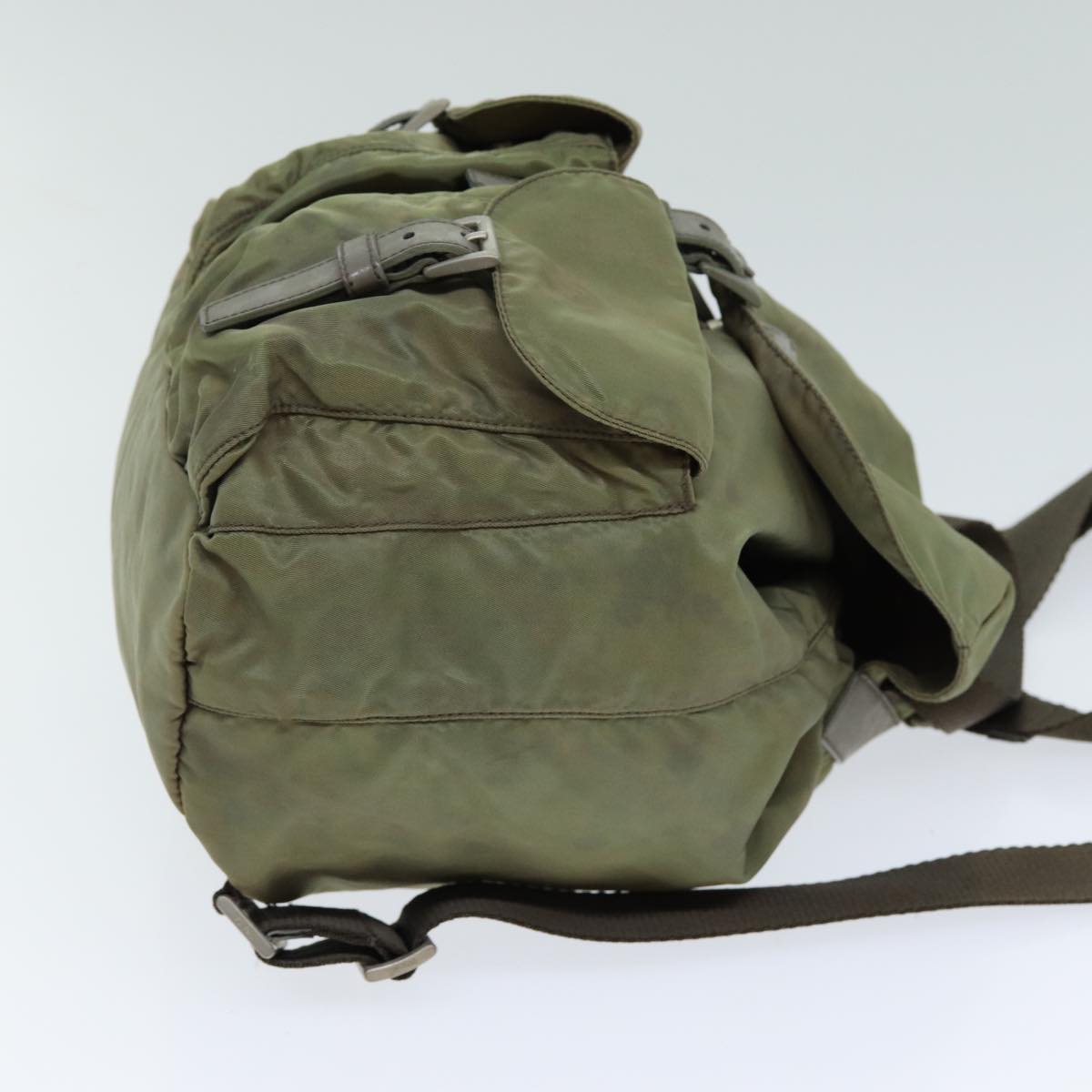 PRADA Backpack Nylon Khaki Auth