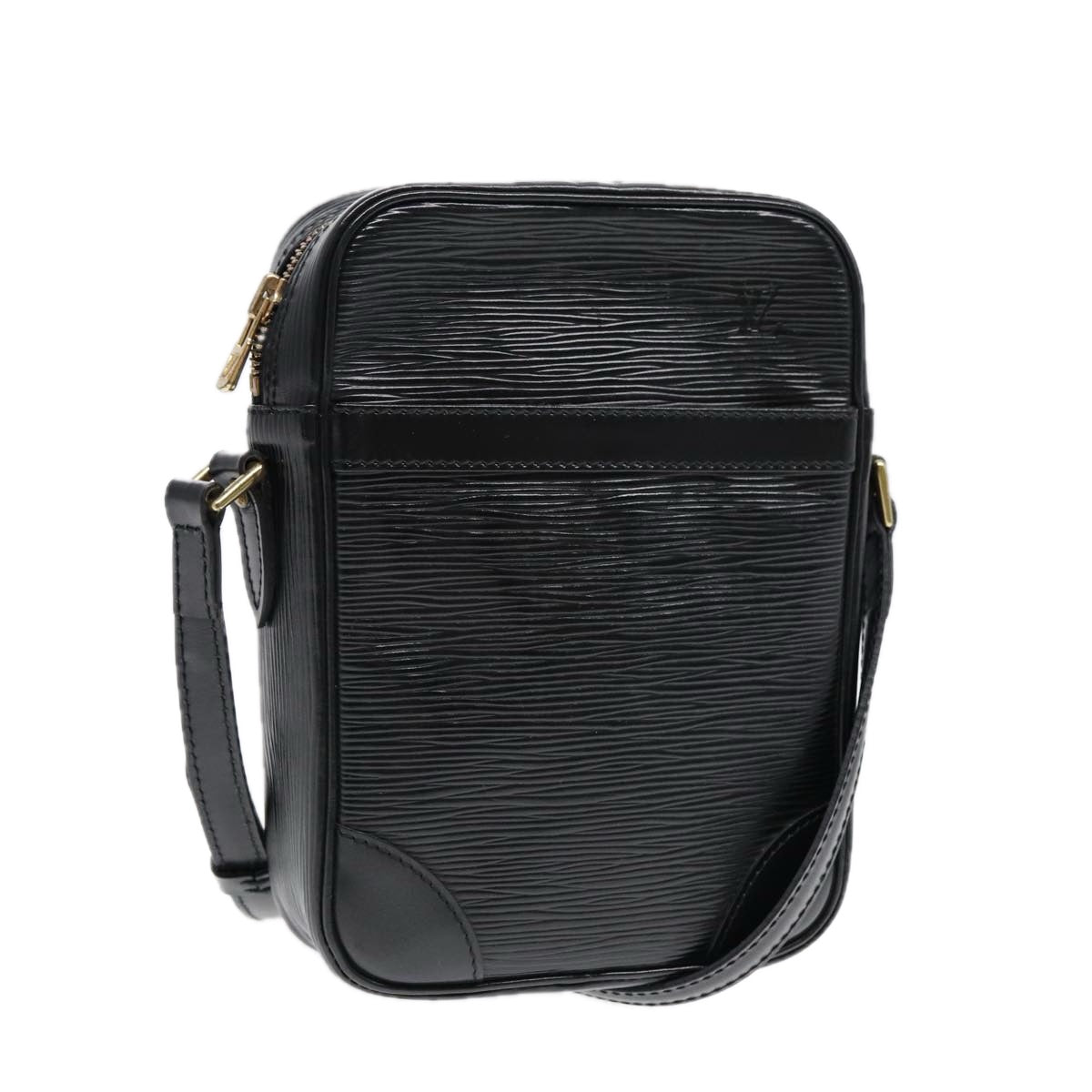 LOUIS VUITTON Epi Danube Shoulder Bag Black LV Auth yk13469