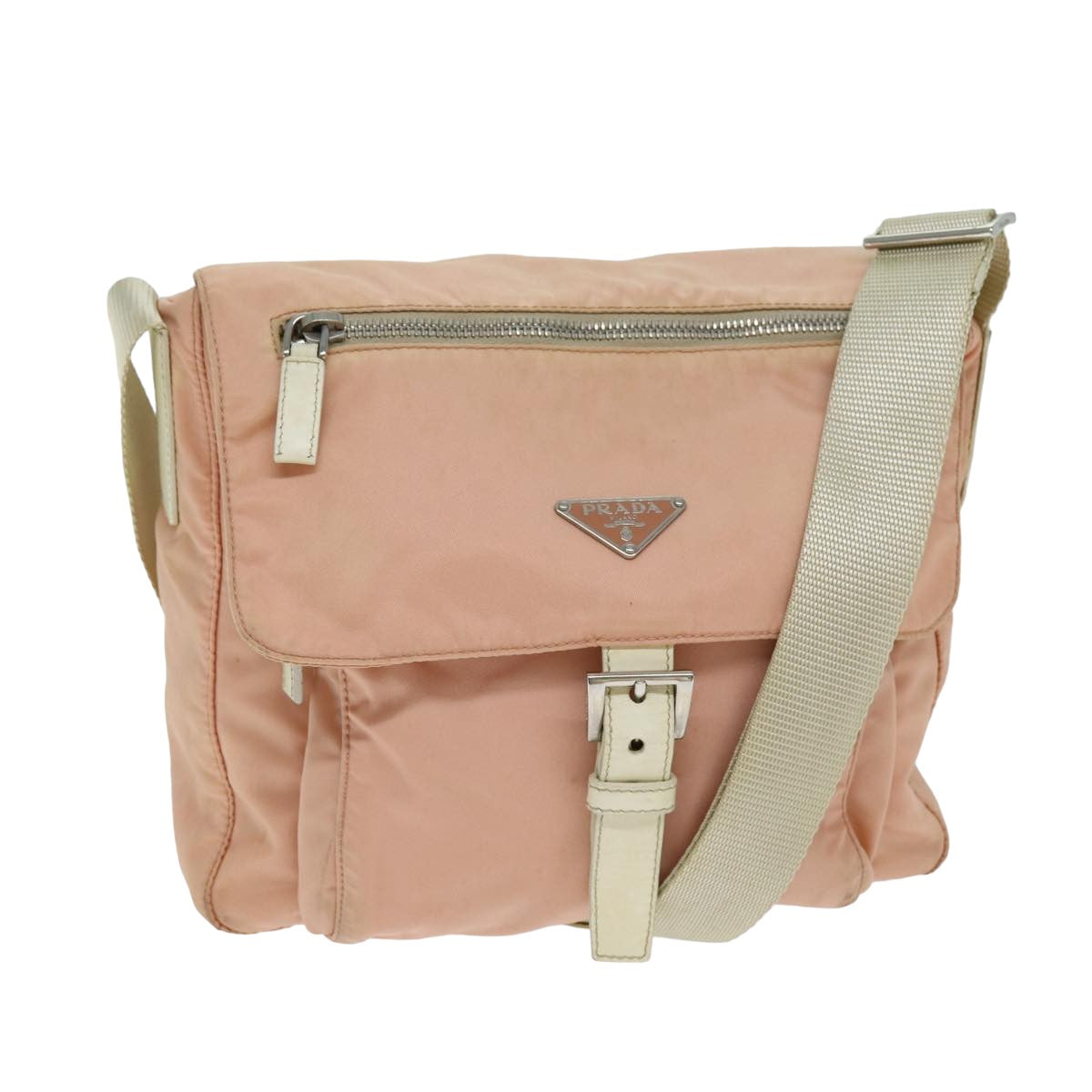 PRADA Shoulder Bag Nylon Pink Auth