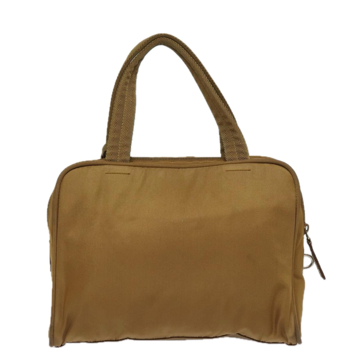 PRADA Hand Bag Nylon Brown Auth