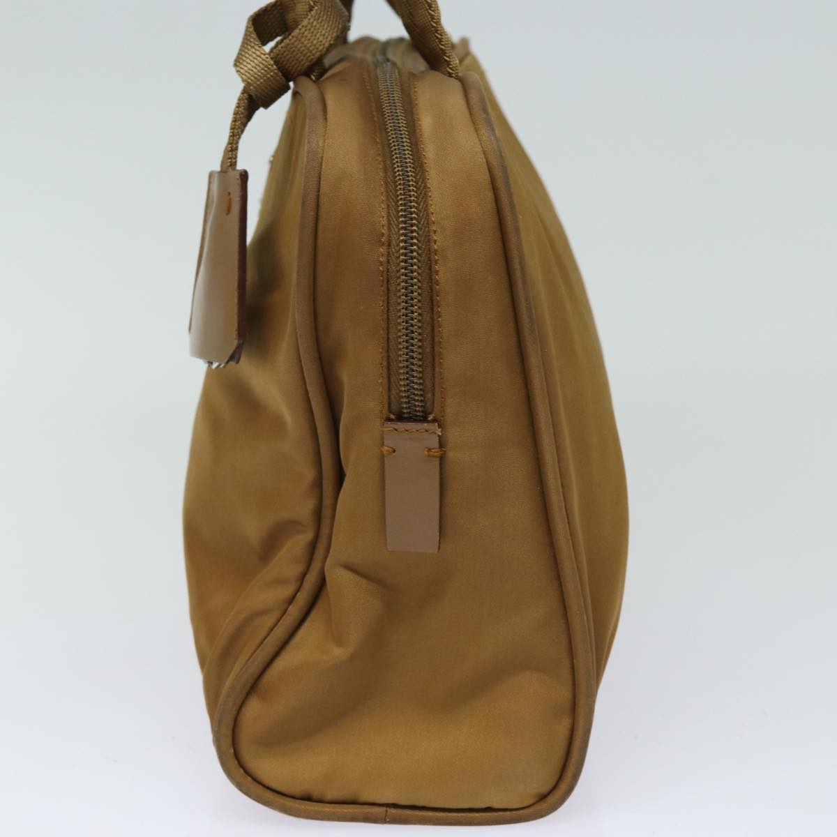 PRADA Hand Bag Nylon Brown Auth