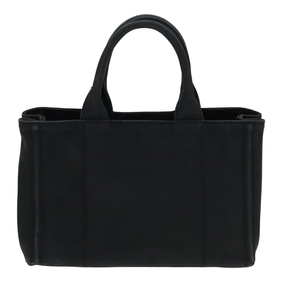 PRADA Canapa PM Hand Bag Canvas Black Auth