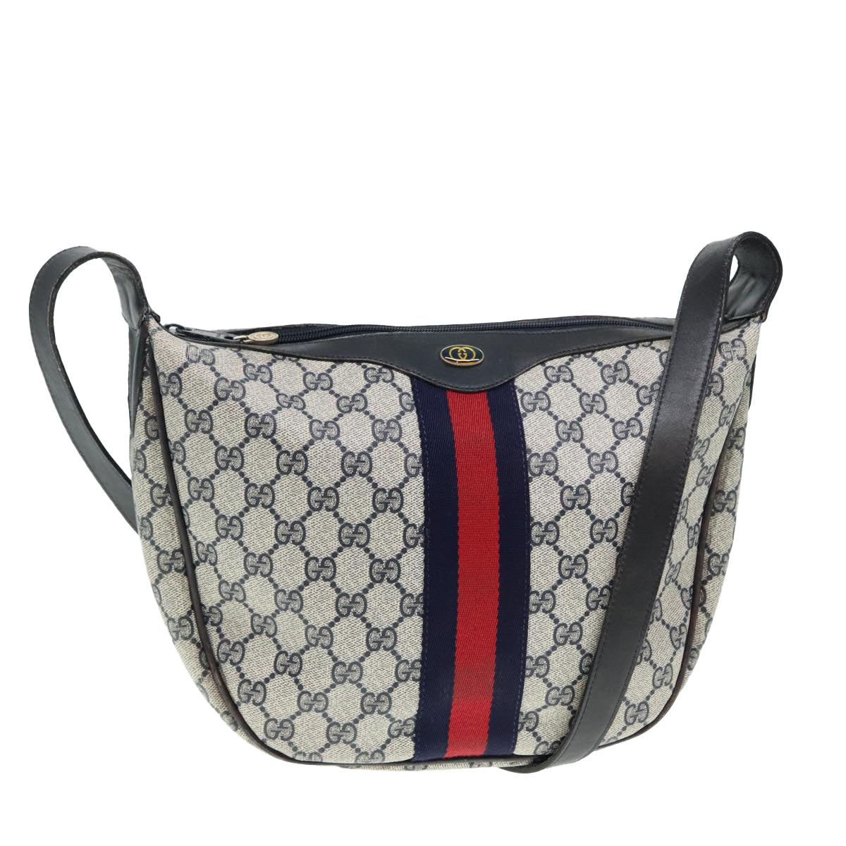 Gucci Leather Canvas Shoulder Bag