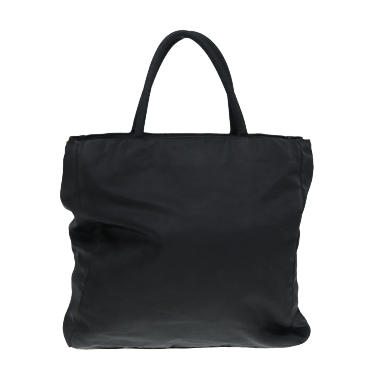 PRADA Hand Bag Nylon Black Silver Auth