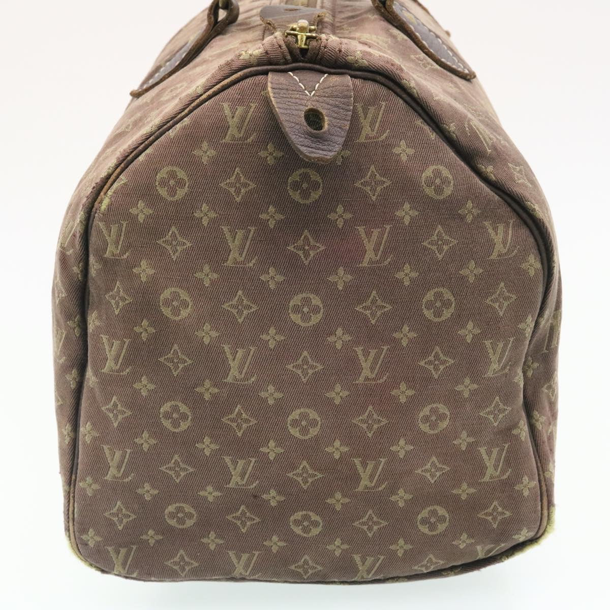 LOUIS VUITTON Monogram Mini Lin 30 Hand Bag Ebene M95224 LV yk3378