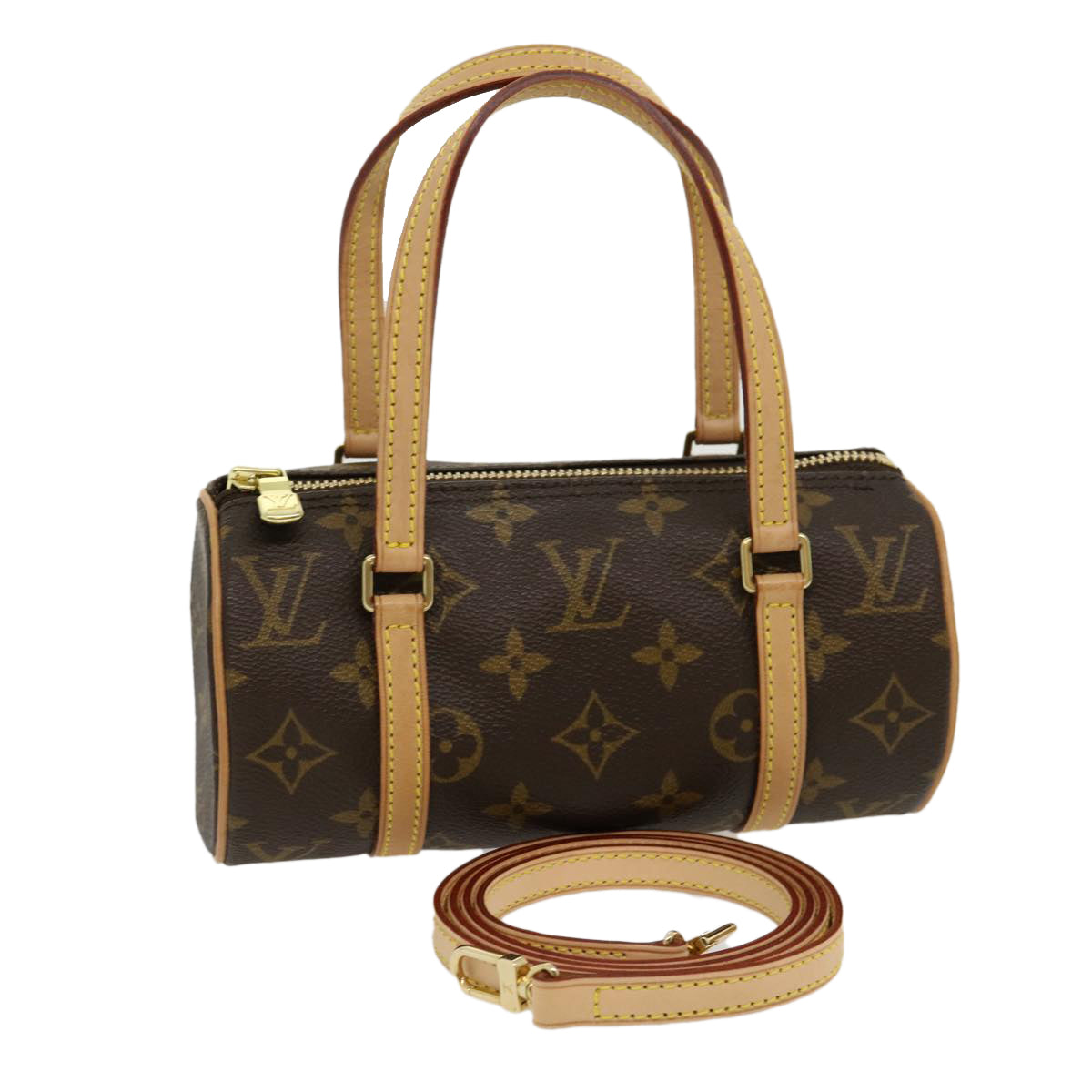 LOUIS VUITTON Monogram Papillon 19 Hand Bag LV yk4702A