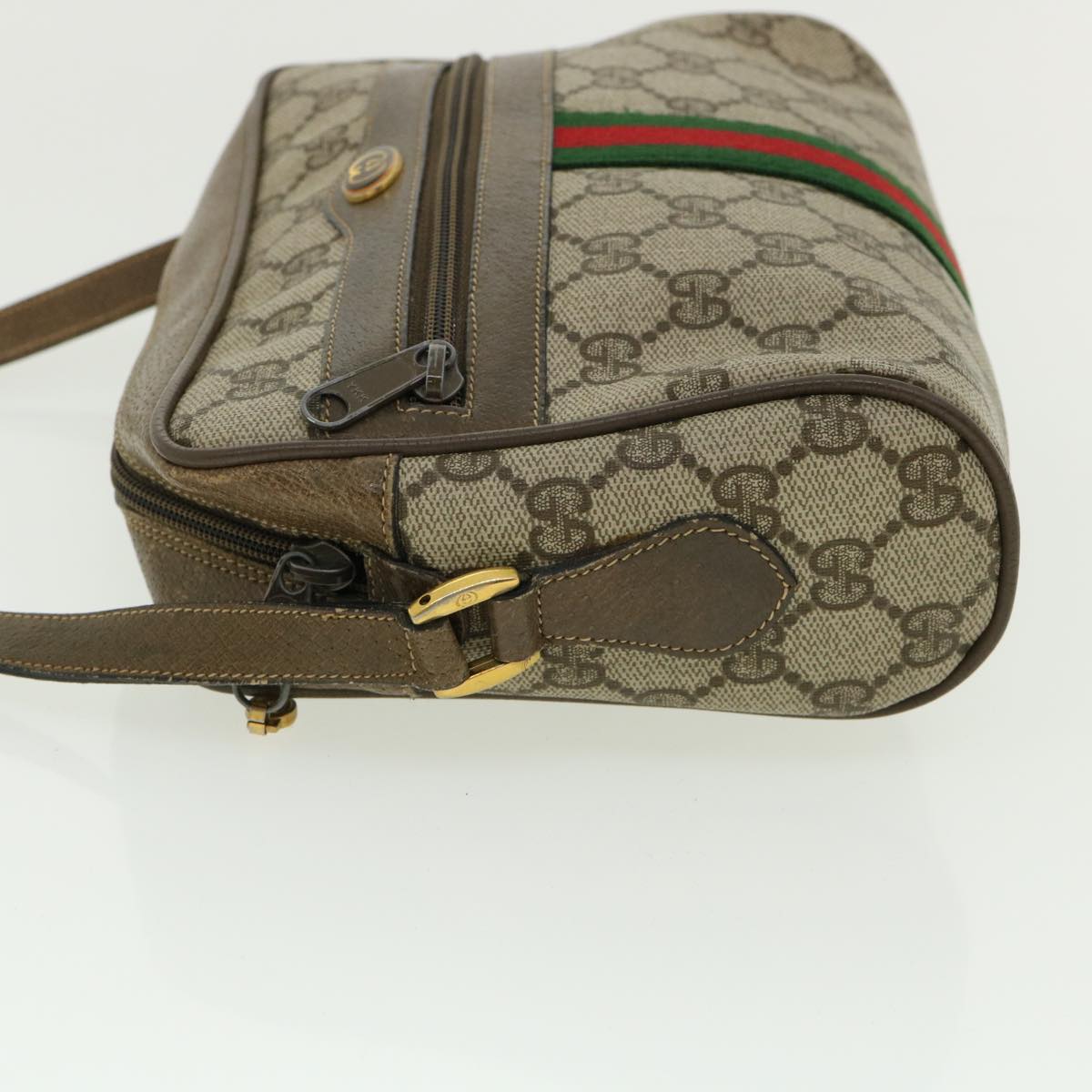 Gucci Leather Canvas Shoulder Bag