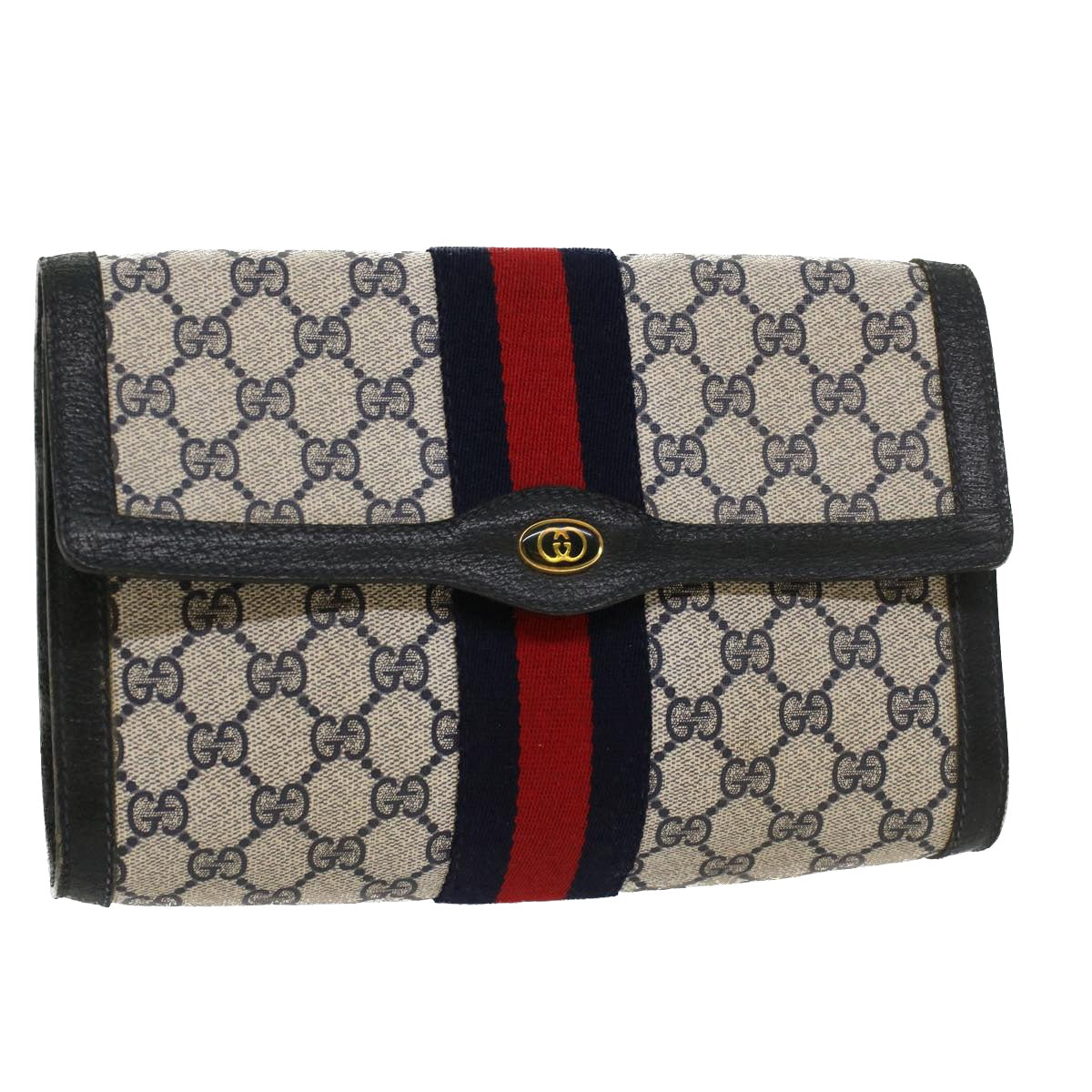 Gucci Leather Canvas Clutch