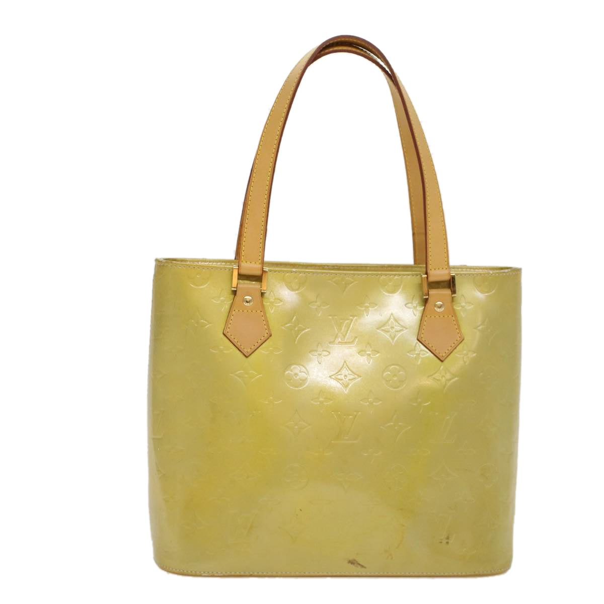 Louis Vuitton Monogram Vernis Houston Hand Bag Gris LV Auth yk7621