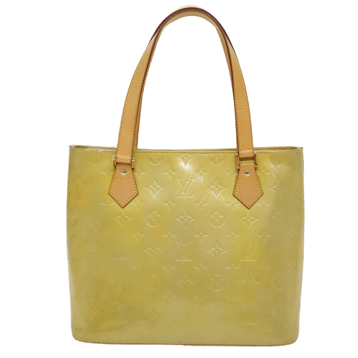 Louis Vuitton Monogram Vernis Houston Hand Bag Gris LV Auth yk7621