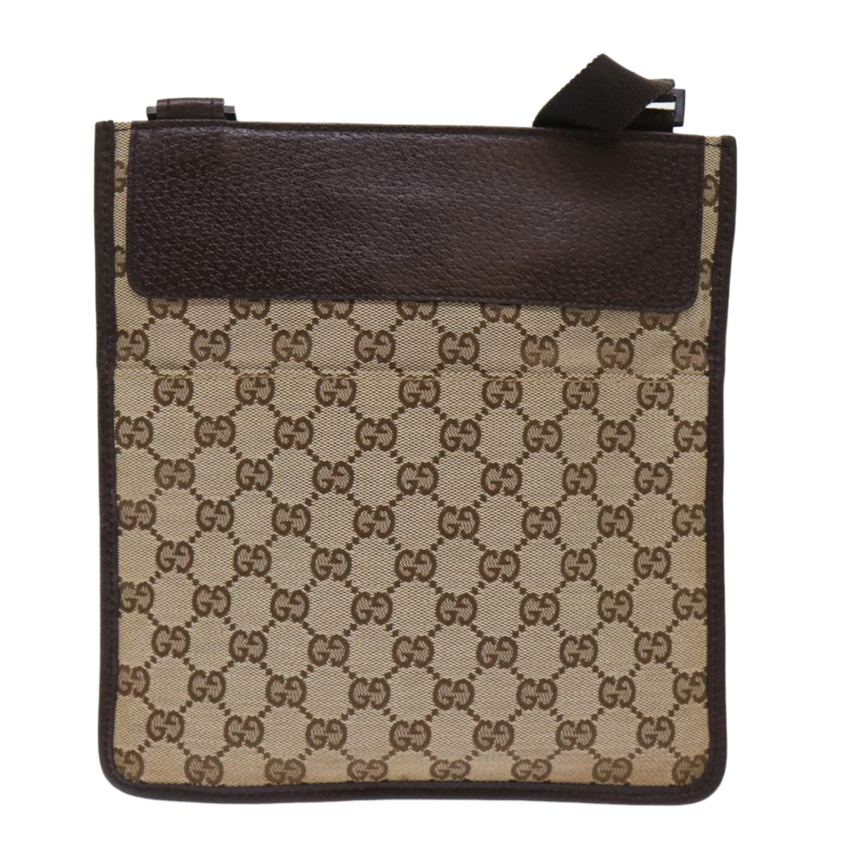 Gucci Leather Canvas Shoulder Bag