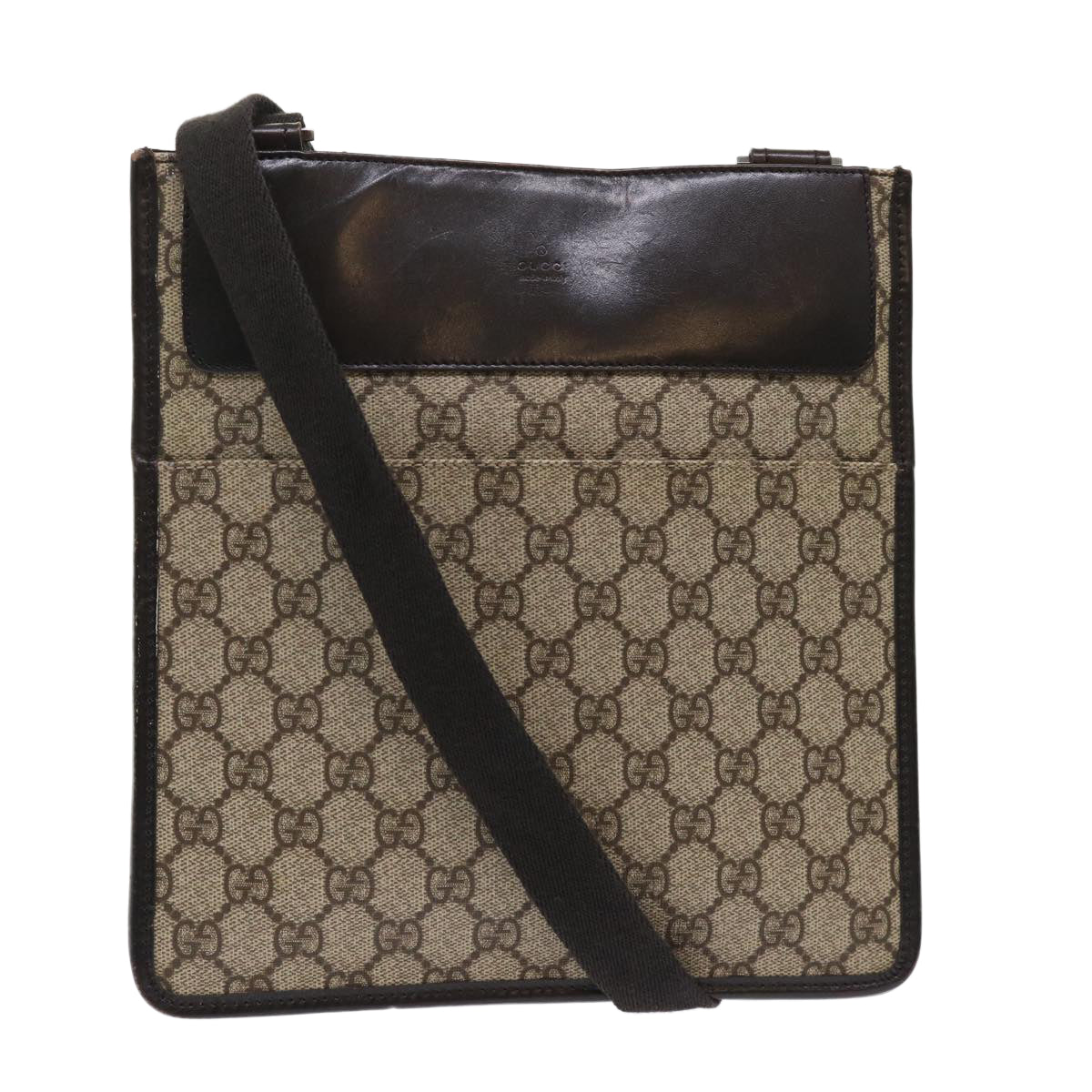 Gucci Leather Canvas Shoulder Bag