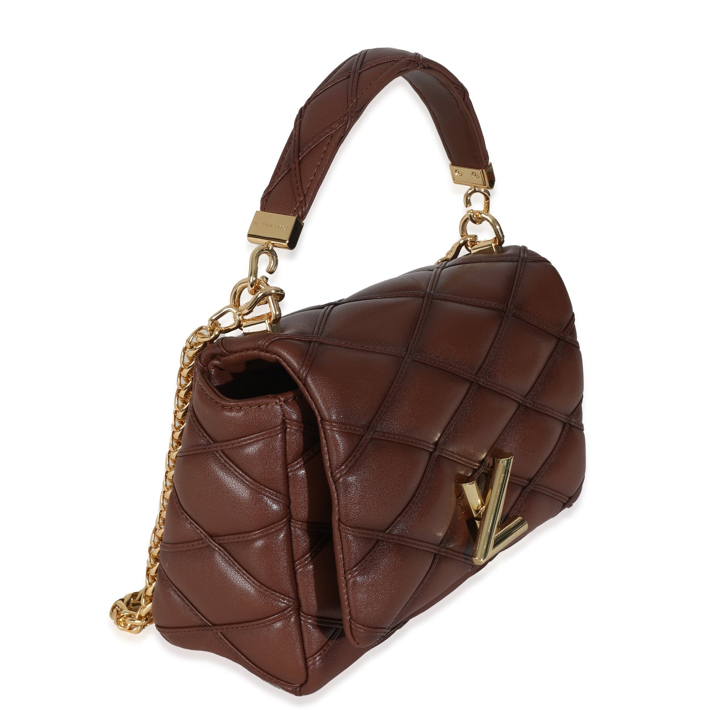 Louis Vuitton Tan Lambskin Malletage GO-14 MM Top Handle