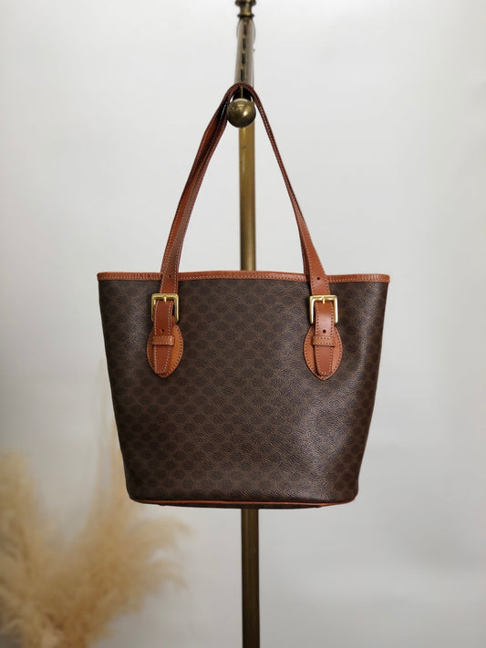 CELINE Macadam Shoulder bag Totebag Brown pdwx3g